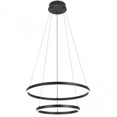 Φωτιστικό Κρεμαστό Φ40/60cm Στρογγυλό LED 50W 230V 00lm CCT Dimmable 6095-B-BL